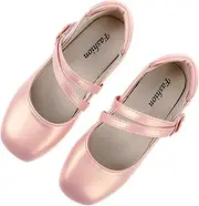 [Baluue] PU Leather Dance Shoes Lightweight Non Comfortable Princess Footwear for Spring and for Dance Performance and Everyday Wear
