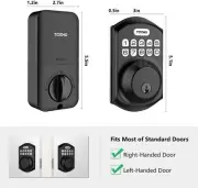 Deadbolt Lock Keyless Entry Door Lock Electronic Keypad Deadbolt Door Lock Auto