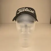 Titleist PRO V1 FJ Golf Tour Golfing Adjustable Black Visor Hat - NWT