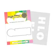 Waffle Flower Overlapping Hello Die-n-Stencil