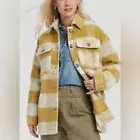 Universal Thread Women’s Plaid Shacket Jacket Size Large Wool Polyester