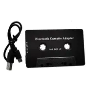 Universal Cassette Bluetooth 5.0 Audio Car Tape Aux Stereo Adapter with Mic for Phone MP3 AUX Cable Black