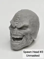 3d Printed SPAWN HEAD#3 UNMASKED 1:12 6" SCALE Joe Classified/Marvel Legends