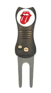 The Rolling Stones Golf Ball Marker + Premium Switchblade Divot Tool Jagger
