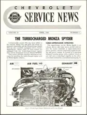 1962 Corvair Service News - Turbocharged Monza Spyder