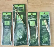 TAKUMI BAMBOO PREMIUM FLEX +CIRCULAR KNITTING NEEDLES 4 Pieces NEW IN PACKAGES