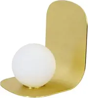Beacon Lighting Attica 1 Light Table Lamp in Brass with Matte Glass Shade