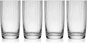 Mikasa Optic Set of 4 Highball Beverage Tall Glasses, 18 Ounce