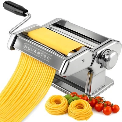 Pasta Maker with Adjustable Thickness - Noodle Maker for Spaghetti, Fettuccini