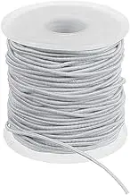 uxcell Elastic String for Bracelet 164 Ft/50 Meter Length 1.5 mm Dia, 1 Roll Sturdy Stretchy String Cord for Jewelry Making Necklace Beading Craft DIY, Gray