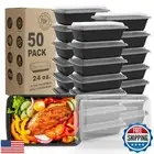 WGCC Meal Prep Containers, 50 Pack Extra-thick Food Storage Containers with L
