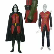 New！ Young Justice Robin Cosplay Costume Outfit Hallowmas Customized