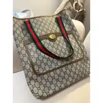 GUCCI 古馳 托特包 GUCCI骨董包 綠紅綠織帶 GG紋 MERCARI 日本直送 二手