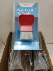 Brand New Sealed Walgreens Metal Lice&Not Comb-Ergonomic Comfort Handle(6 packs)