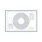 24 x 16 Inches Silicone Pastry Baking Mat Non Slip Pastry Mat with Measurement for Rolling Dough Counter Cookies Pie, Easy to Transfer Sourdough Bread (Black)
