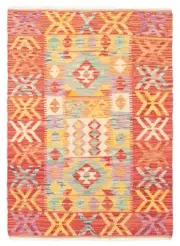 Vintage Hand Woven Carpet 2'9" x 3'10" Traditional Wool Kilim Rug