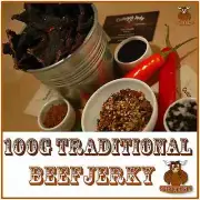 BEEF JERKY 100G BULK TRADITIONAL AUSTRALIAN OUTBACK PREMIUM BEEF FACTORY FRESH