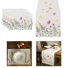 Transform Your Dining Experience with Spring Flower Butterfly Table Runner