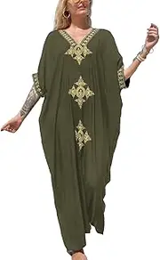 [YouKD] Wemon's Summer Long Kaftan Maxi Dress Bohemian Swimsuit Beach Cover Up Robes