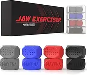 Mayena Jaw Exerciser for Men & Women | 4 Resistance Levels (8pcs) Silicone Jawline Exerciser Set | Powerful Jaw Trainer & Jawline Shaper for All Level Users | Slims, Tones & Defines the Face