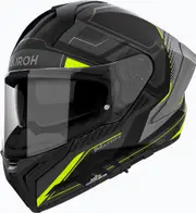 Airoh Matryx Rocket, full face helmet , color: Matt Black/Grey/Neon-Yellow , size: M