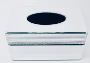 ART DECO MIRROR WITH JELLERY BEANS DISPENSER BOX COVER NAPKIN HOLDER ORGANIZER