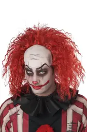 Clown Pattern Baldness Adult Costume Wig