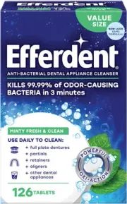 Efferdent Minty Fresh Clean Retainer And Denture Cleaner Tablets 126 Count