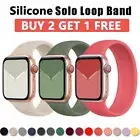 Solo Loop Silicone Strap Band For Apple Watch iWatch Ultra 8 7 6 5 4 SE 38-49mm