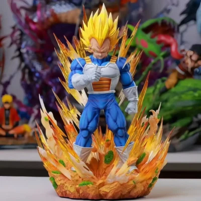 36Cm Dragon Ball Gk Model Anime Figure Super Saiyan Vegeta 1:6 14.2Inch Majin Ve