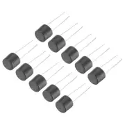 10Pcs Cylindrical DIP Mounted Miniature Micro Fuse , T6.3A 6.3A 250V, Black