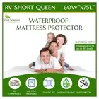 RV Short Queen Size Waterproof Mattress Protector - Cooling Viscose derived f...
