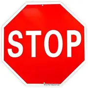 Stop Sign, Street Traffic Warning Reflective Signs, 12"x 12" Octagon Rust Free Aluminum Sign, UV Protected, Weather/Fade Resistant, Indoor/Outdoor Use