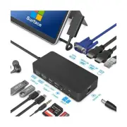 Microsoft Surface Docking Station Triple Displays Dual HDMI+VGA, 12 in 1 Surf...