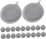 GOOHOCHY Cartoon Dishwashing Sponge Reusable Scrubbing Pad Rag for Kitchen Bathroom Furniture