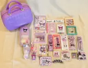 Sanrio Kuromi 21Piece Gift Bundle Stationery Set w/Carrying Case