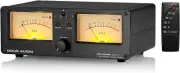 VU3 Dual Analog VU Meter, 2-Way Amplifier/Speaker Switch, Audio Switcher Box wit