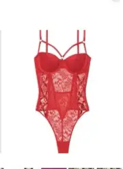 NWT Victoria’s Secret Ring Master Red Teddy Lingerie Size 32B