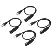 3 Pin XLR to RJ45 Male Adapter Cable, 4pcs 1.6ft XLR Microphone Cable