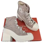 Converse Chuck 70 De Luxe Heel Platform Satin Pink Chaotic Neutral Womens 7 NEW