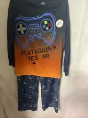 Wonder Nation Boys Long Sleeve Shirt & Pant Pajama Set 2-pc Size Medium