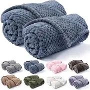 Dog Blanket or Cat Blanket or Pet Blanket, Warm Soft Fuzzy Blankets for Puppy, Small, Medium, Large Dogs or Kitten, Cats, Plush Fleece Throws for Bed, Couch, Sofa, Travel (S/24" x 32", Blue)
