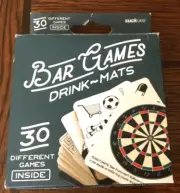 Bar Games Drink-Mats 30 Different Games More Than Drink Mats Recycled Paper Pulp
