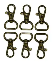 pcs Antique Bronze Swivel Lobster Claw Clasps Snap Hook with D Ring for DIY 20