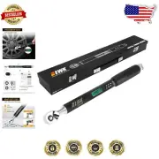 Precision Digital Torque Wrench 3/8" Drive 5-100 ft-lbs with Calibration Cert.