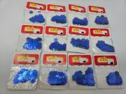 Lot of 600 pcs Vintage Sulyn Metallic Blue Small Snowflake Sequins Sewing Crafts