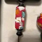 MURANO Wine Bottle Stopper and Corkscrew Red Art Glass Barware Gift Box Set NEW