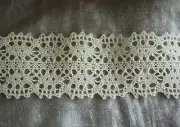 Imported Vintage Beige Crocheted Cluny Lace (2 yds) 2 1/4" wide Ship discount!