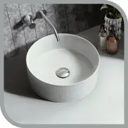 Simplus Bathroom Ceramic Basin Vanity Sink Round Hand Wash Bowl Above Counter 365x365x130mm