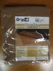 NIP GRIP-IT Tan Rug Stop Mat Non-Slip Pad 5" x 8" Carpet Traction 3/16 Jute